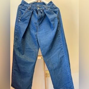 Blue balloon fit jeans